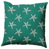 Starfish Polyester Indoor Pillow, Kelly Green, 18"x18"