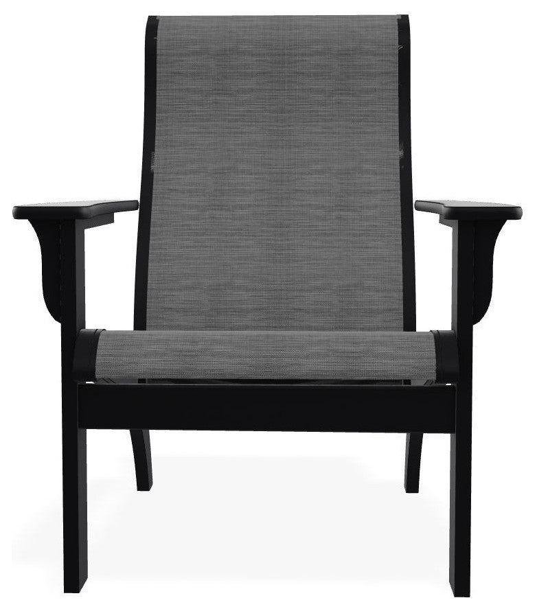Adirondack Sling Outdoor Adirondack Armchair, Collect Charcoal/Black