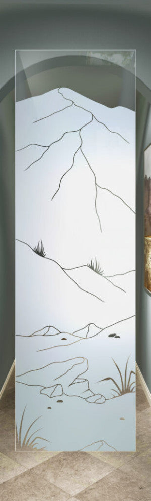 Interior Prehung Door or Interior Slab Door - Mountains Foliage - Primed -...