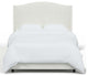 Camelback Wingback Bed, Milano Snow, Queen