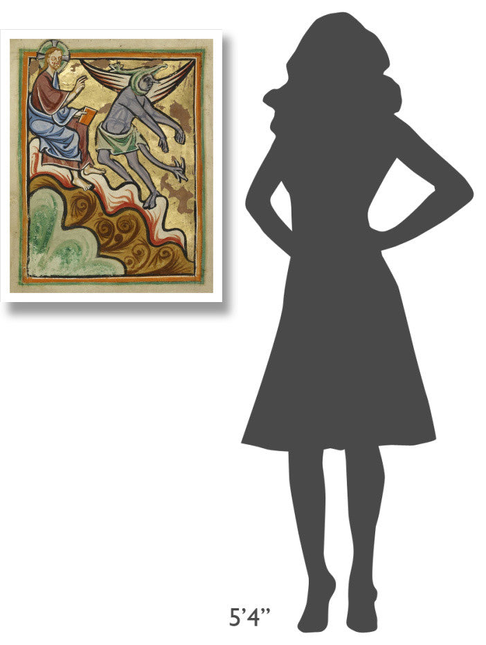 "The Third Temptation" Print 12th Century English Illuminator, 24"x30"