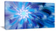 Dance of Blue Fractal Flower Petals, Floral Canvas Art Print, 40x20