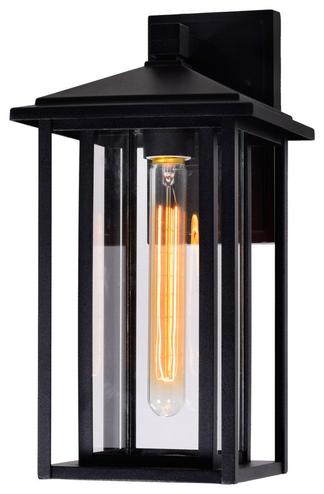Crawford 1 Light Black Outdoor Wall Light