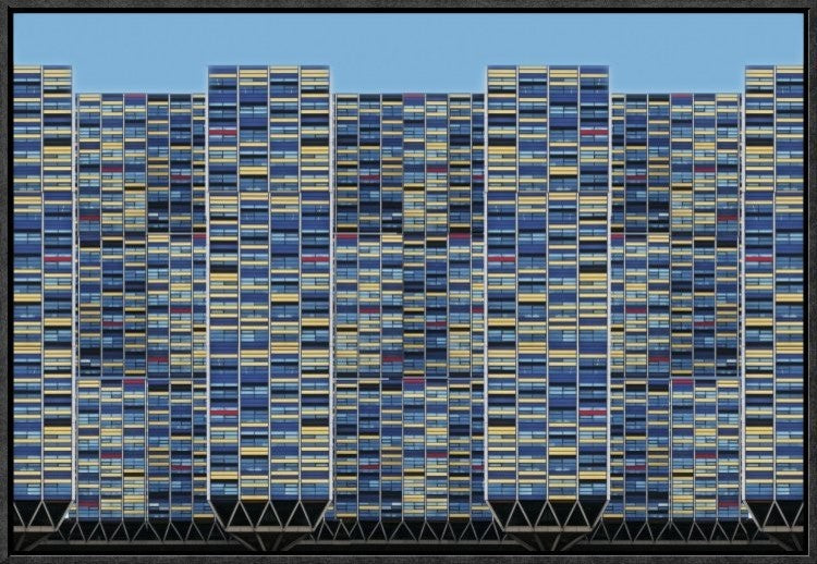 "Big, Bigger, Biggest" Framed Canvas Giclee by Henk Van Maastricht, 25x17"