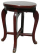 Chinese Leather Top Lacquer Round Stool