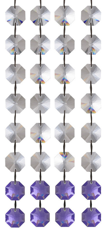 Milieu 1-Light Modern Mini-Pendant by Allegri, Firenze Blue Violet