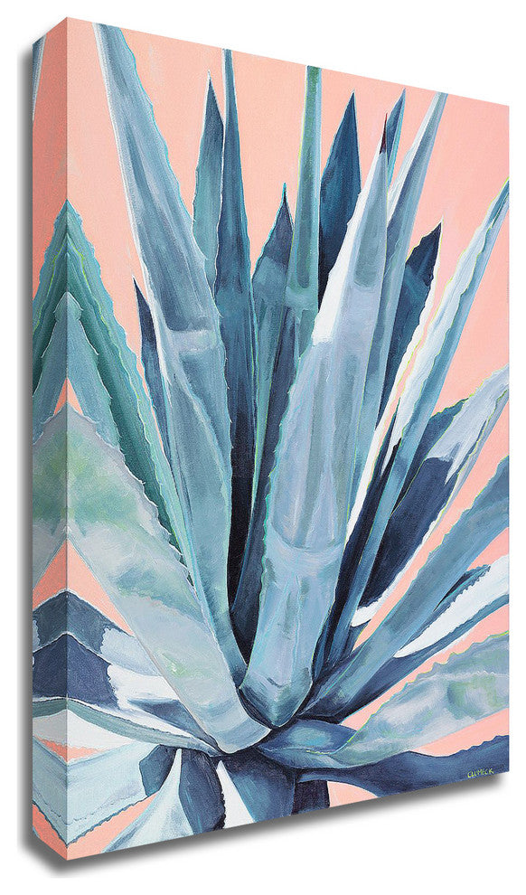 Agave with Coral by Alana Clumeck, Print on Canvas, 32"x40"
