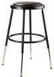 NPS 19"-27" Height Adjustable Heavy Duty Vinyl Padded Steel Stool, Black