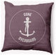 26x26" Gone Forever Overboard Nautical Decorative Indoor Pillow, Dusty Purple