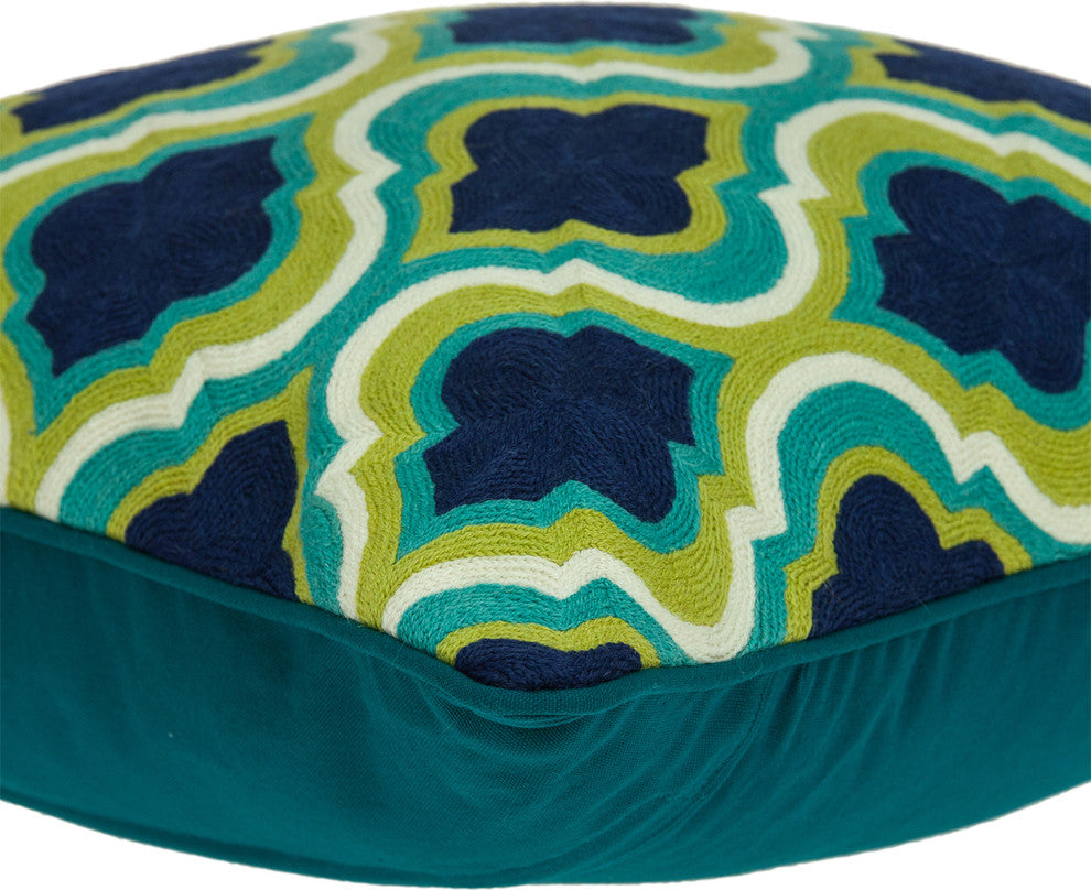 Handmade Muja Traditional Multicolored Pillow Cover With Poly Insert