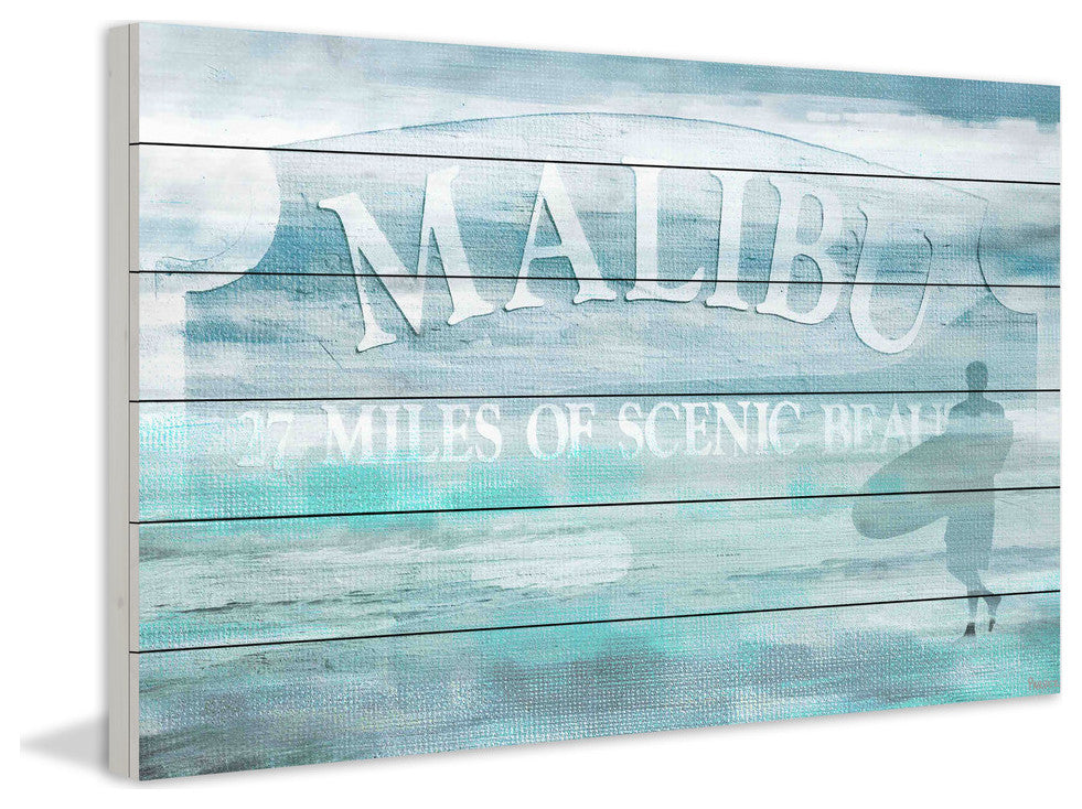 "27 Miles" Print on White Wood, 45"x30"