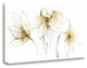 "Gilded Graphite Floral Trio" By Avery Tillmon, Giclee on Gallery Wrap Canvas