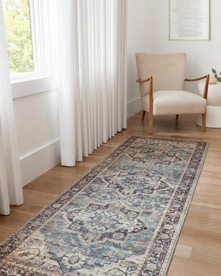 Loloi II Printed Hathaway Navy/Multi Area Rug, 2'x5'