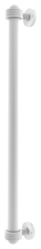18" Refrigerator Pull With Groovy Accents, Matte White