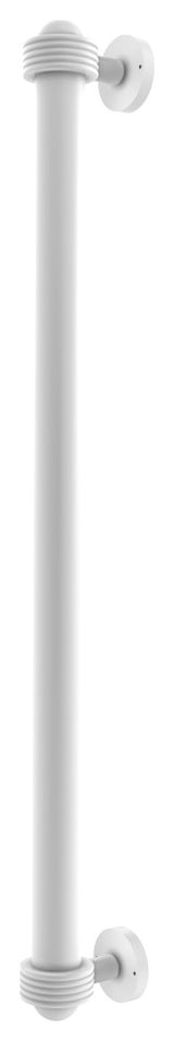 18" Refrigerator Pull With Groovy Accents, Matte White