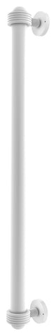 18" Refrigerator Pull With Groovy Accents, Matte White