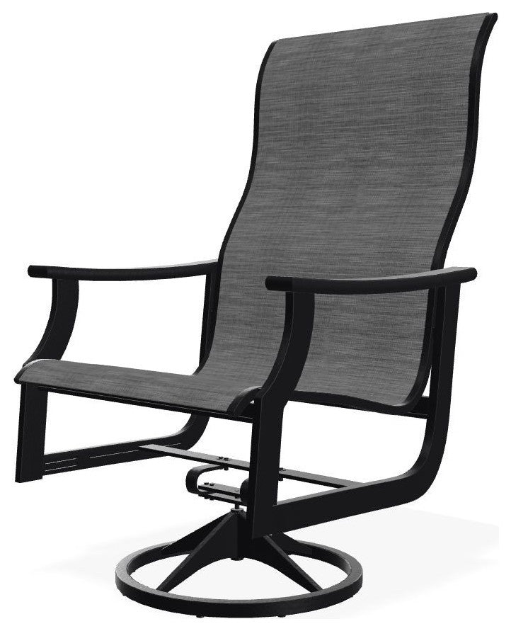 St. Catherine Sling Outdoor Supreme Swivel Rocker, Collect Charcoal/Black