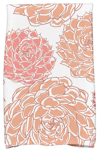 18"x30" Olivia Floral Print Kitchen Towel, Orange