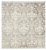 Unique Loom Light Gray Tyche New Classical 4' 0 x 4' 0 Square Rug