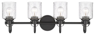 Zlite 340-4V-MB 4-Light Vanity, Clear Seeded
