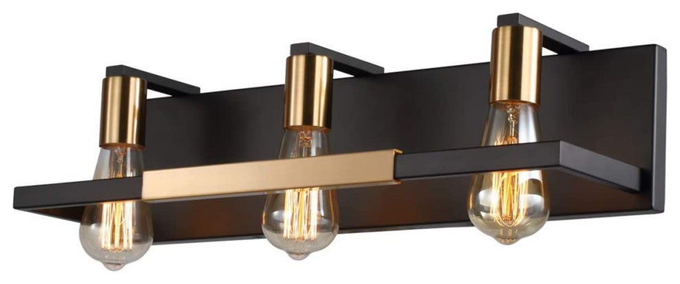 3-Light Bathroom Wall Light Fixture Over Mirror Rustic Vanity Wall Sconce