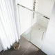 VIGO Luca 56" to 60" W x 79" H Frameless Sliding Shower Door, Stainless Steel, Clear Glass
