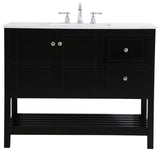 Elegant Theo 42" Single Bathroom Vanity VF16442BK - Black