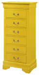 Louis Phillipe Yellow 7 Drawer Chest of Drawers, 22, L. X 16, W. X 51, H.