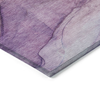 Machine Washable Indoor/Outdoor Chantille ACN607 Purple 2'3" x 7'6" Runner Rug