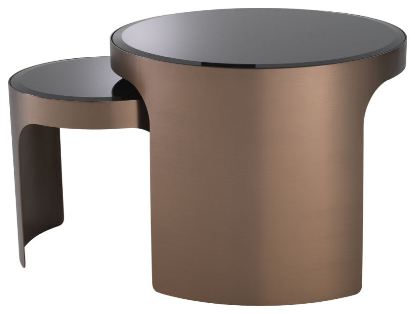 Round Copper Side Table Set (2) | Eichholtz Piemonte