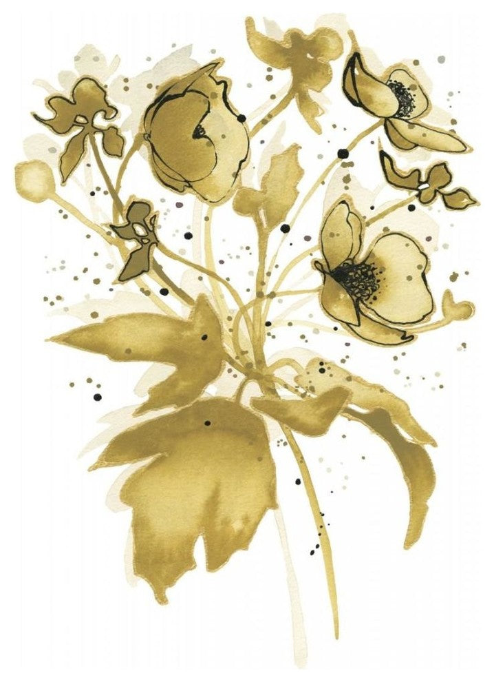"Celebration d Or II with Gray" Digital Paper Print by Shirley Novak, 18"x22"