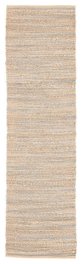Jaipur Living Canterbury Natural Solid Beige/Blue Area Rug, 2'6"x9'