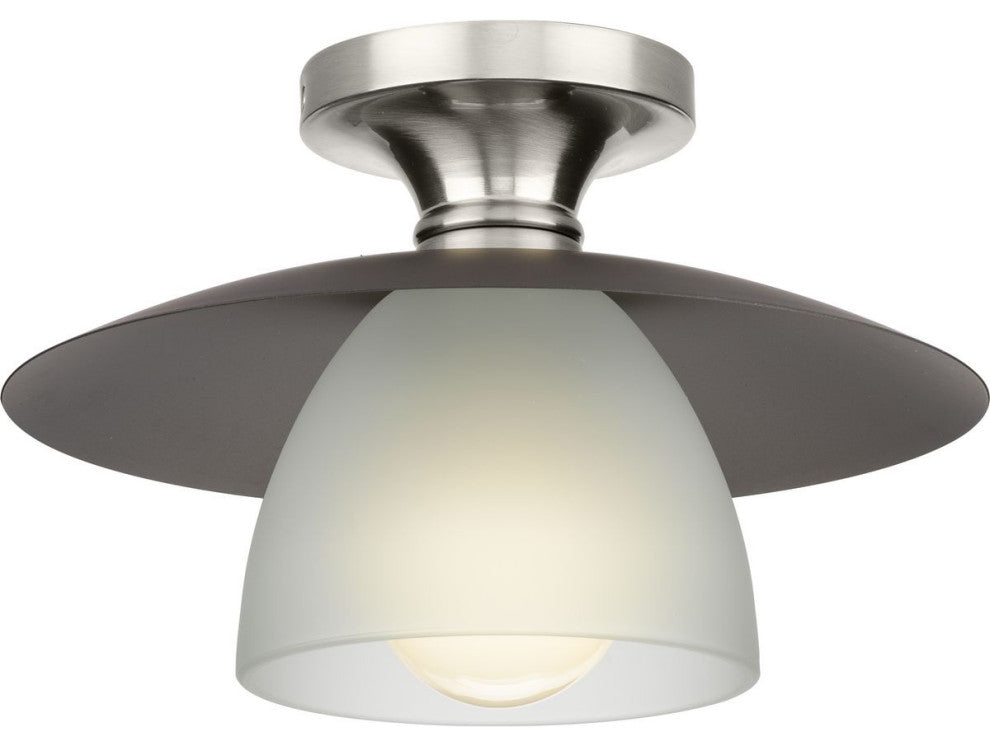 Trimble Collection One-Light Brushed Nickel 12" Semi-Flush Mount