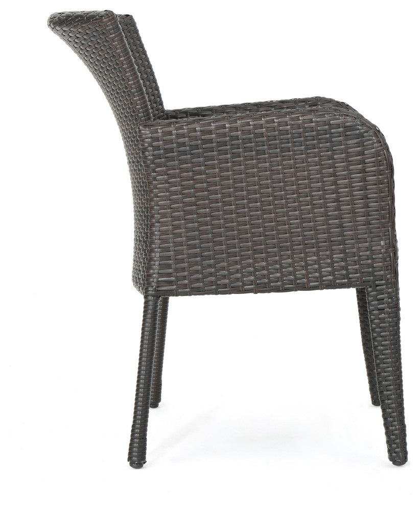 GDF Studio 5-Piece Efrain Outdoor Multi-Wicker Dining Set With Foldable Table