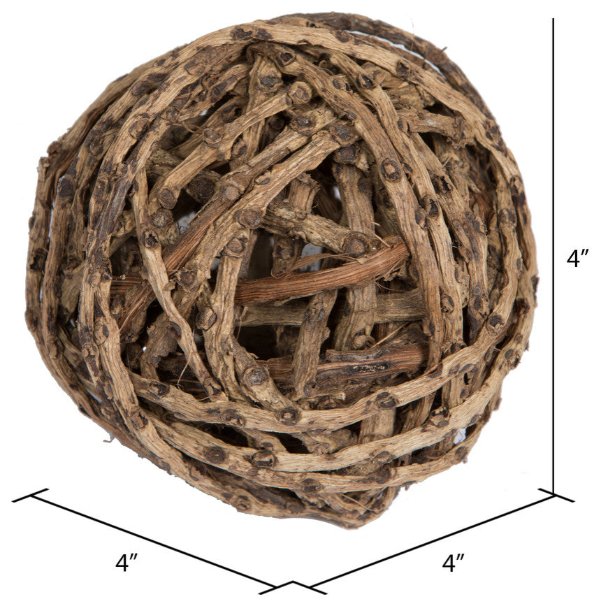 Vickerman Natural Botanicals Tail Ball., Natural, 4"