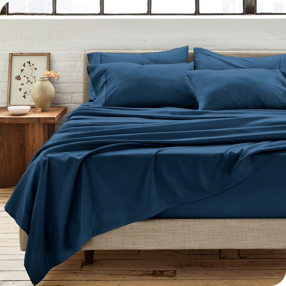 Bare Home Microfiber Pillowcases - Multi-Pack, Dark Blue, Standard, Set of 4