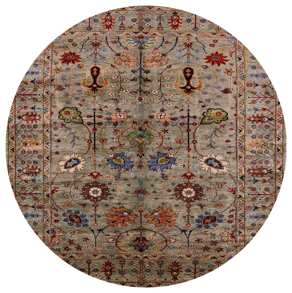 Ahgly Company Indoor Round Mid-Century Modern Area Rugs, 3' Round