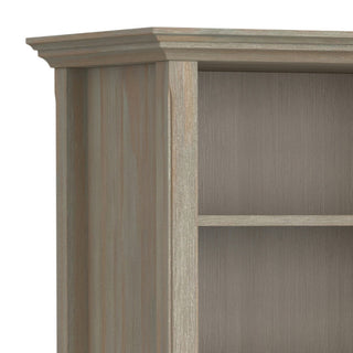 Amherst Solid Wood Multi Cube Bookcase And Storage Unit, Distressed Grey