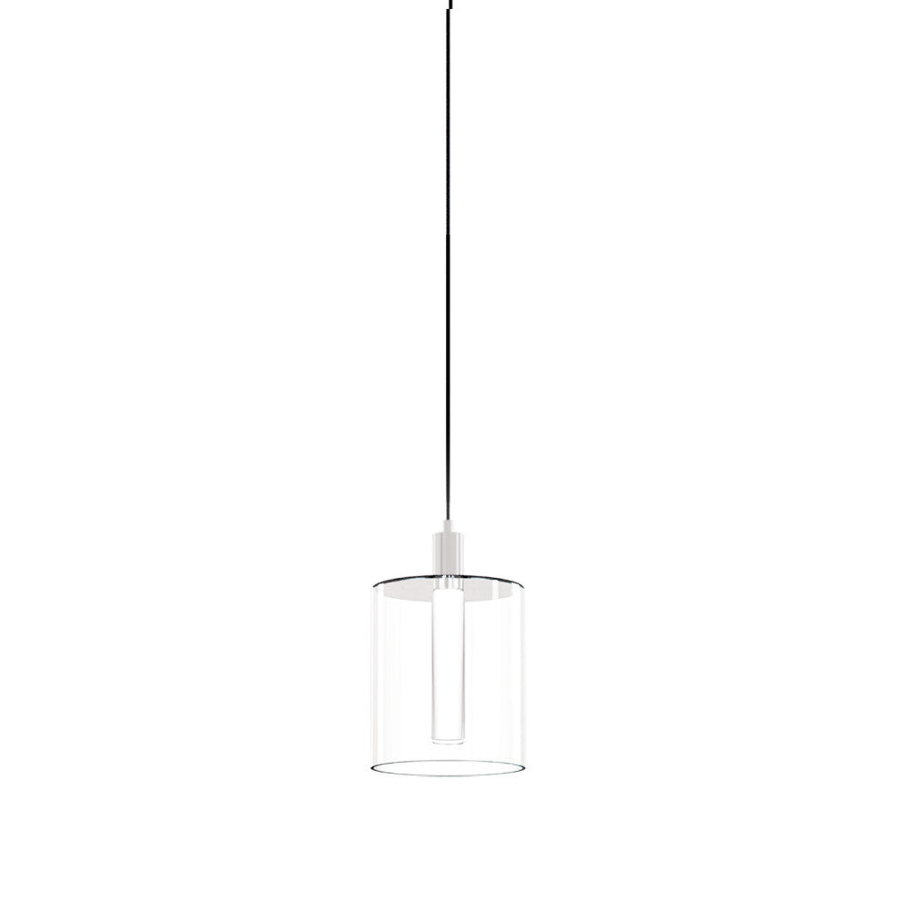Velo Clear w/Tall Clear Single Pendant - 3W - White Socket