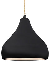 Radiance Medium Droplet 1-Pendant, Gloss Black/Matte White/Matte Black, Bulb
