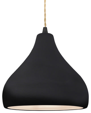 Radiance Medium Droplet 1-Pendant, Gloss Black/Matte White/Matte Black, Bulb