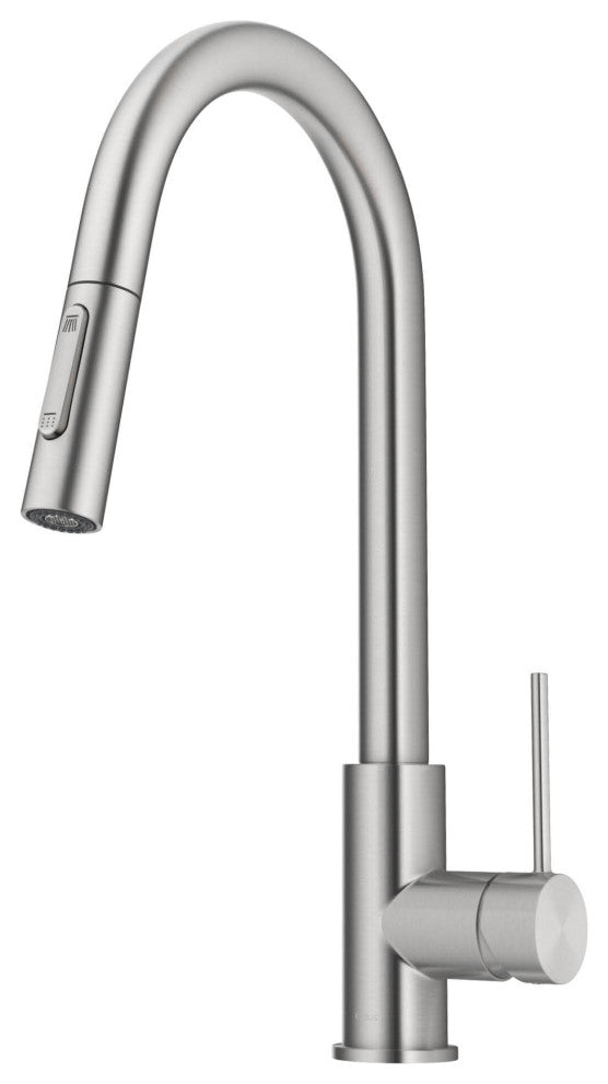 Oletto Pull-Down 1-Hole Kitchen Faucet, Spot Free Stainless Steel