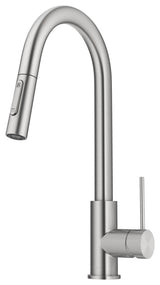Oletto Pull-Down 1-Hole Kitchen Faucet, Spot Free Stainless Steel