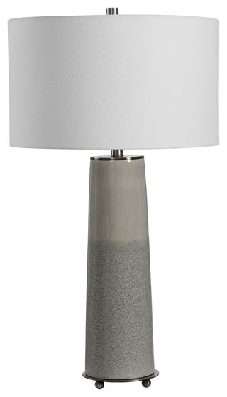 Uttermost Abdel Gray Glaze 1-Light Table Lamp, Gunmetal Plated, 28436