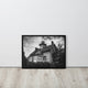 Cedar Point Lighthouse in Black and White Framed Photo Paper Wall Art Prints, Black, 18" X 24"