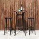 41" Rustic Steel Bar Table With Elm Wood Top