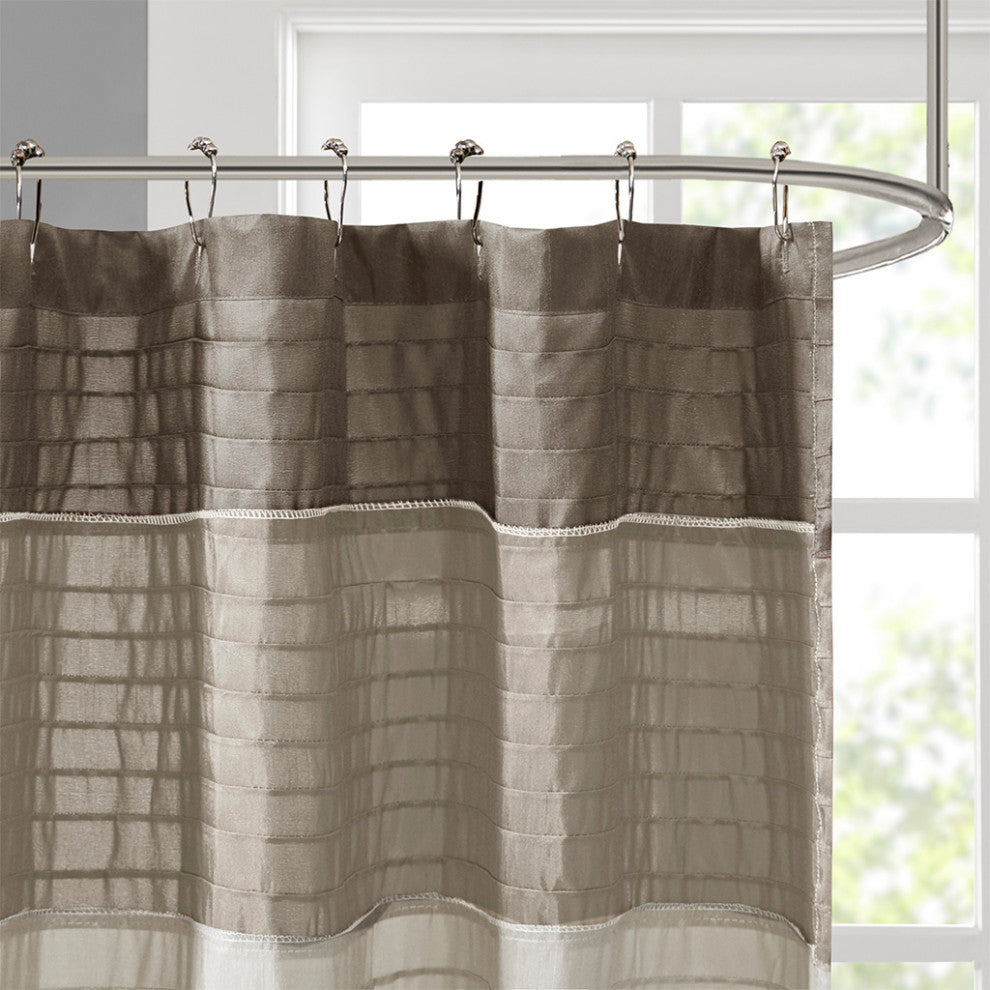 Madison Park Amherst Faux Silk Shower Curtain