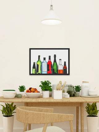 "Open Bar" Framed Painting Print, 18"x12"