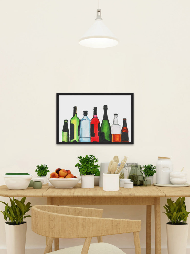 "Open Bar" Framed Painting Print, 18"x12"