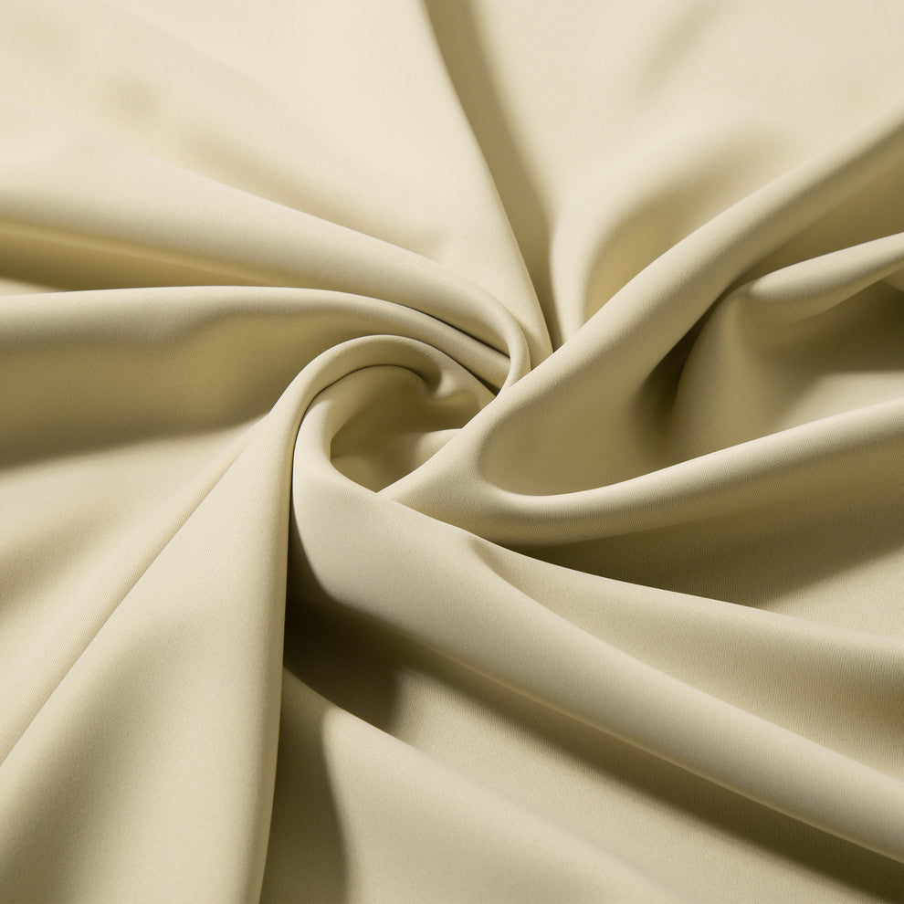 Solid Grommet Top Thermal Insulated Blackout Curtains, Beige, 84"